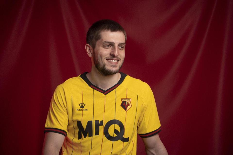 Giorgi Chakvetadze in the Hornets' new home shirt <i>(Image: Watford FC)</i>