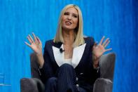 Ivanka Trump, daughter of President Donald Trump, speaks in a keynote address during the 2020 CES in Las Vegas