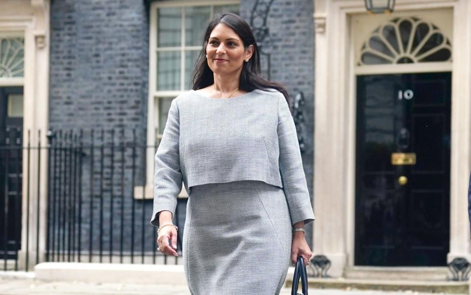 Home Secretary Priti Patel leaves Number 10 Downing Street, London, amid a cabinet reshuffle - Victoria Jones/PA