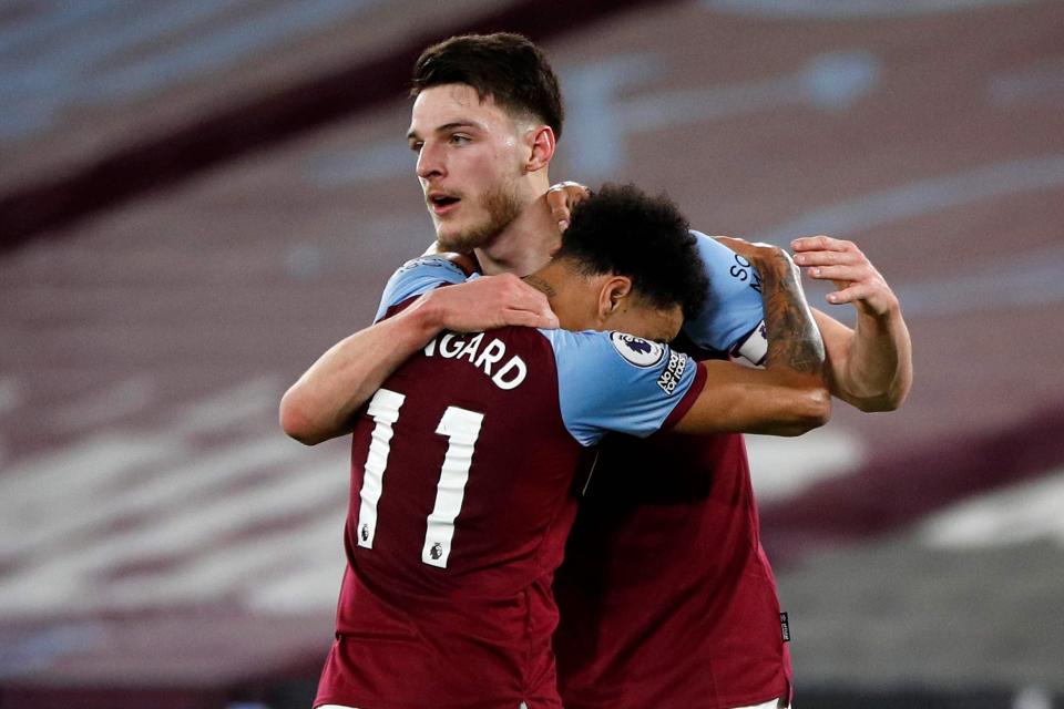 Declan Rice has welcomed Lingard and the two are firm friendsPOOL/AFP via Getty Images
