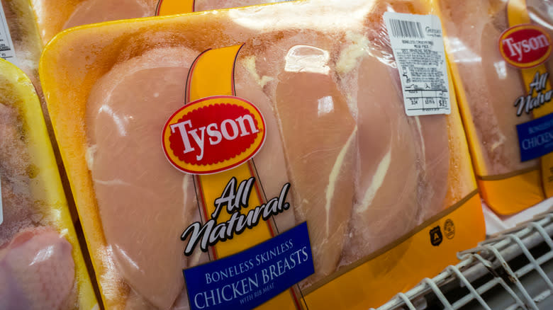 Package of Tyson chicken