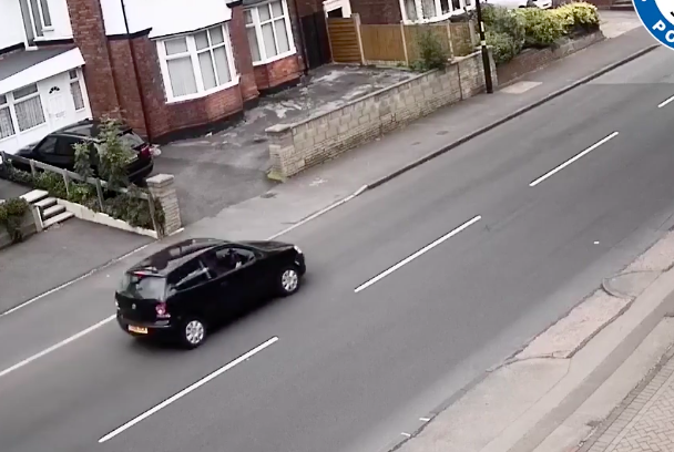 The car is shown speeding off in the clip. Police are appealing for information. (West Midlands Police)