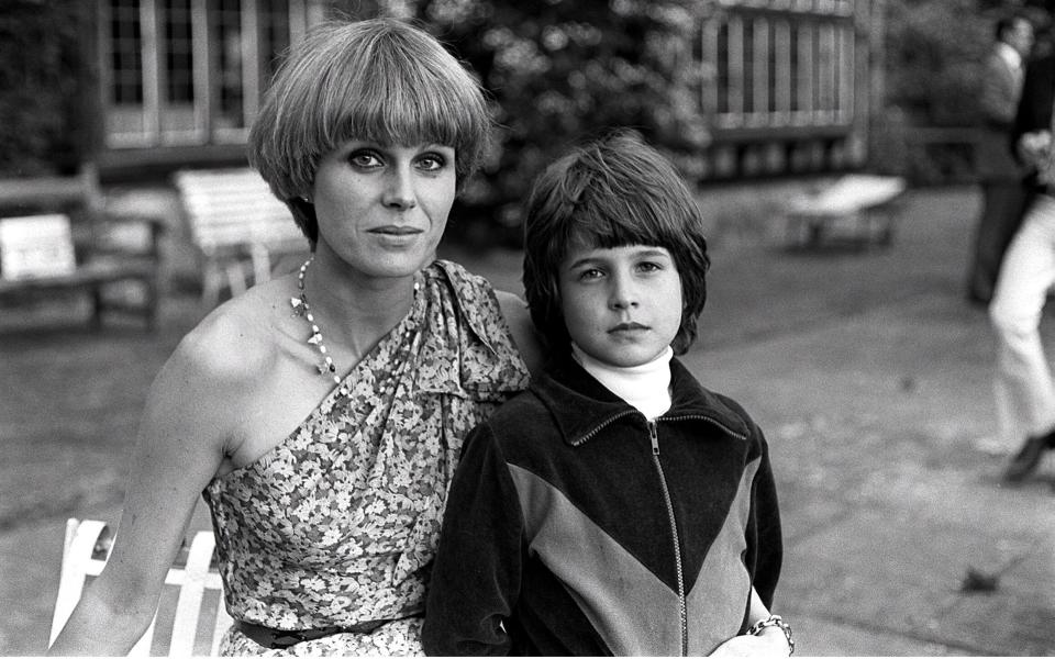 Lumley with her son Jamie in 1976 - Shutterstock