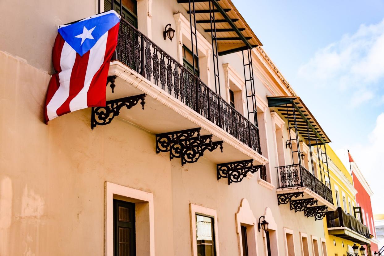 Colorful house facades of Old San Juan, Puerto Rico