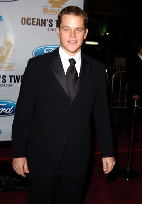 Matt Damon at the Hollywood premiere of Warner Bros. Ocean's Twelve