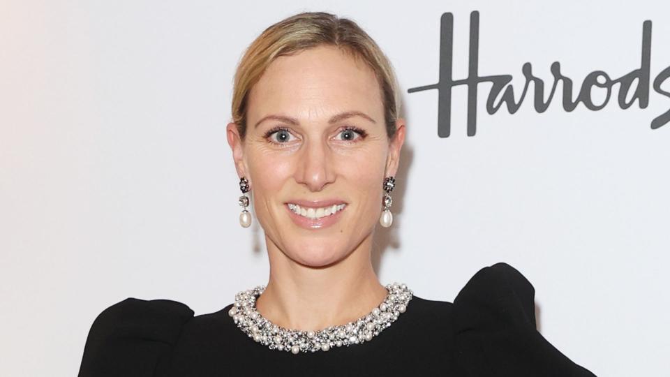 Zara Tindall attends a VIP breakfast celebrating the relaunch of Rebecca Vallance at Harrods on November 14, 2023 in London, England.