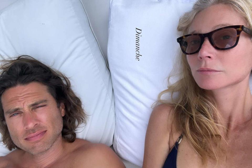 <p>Gwyneth Paltrow/Instagram</p> Brad Falchuk and Gwyneth Paltrow pose for Sunday selfie.