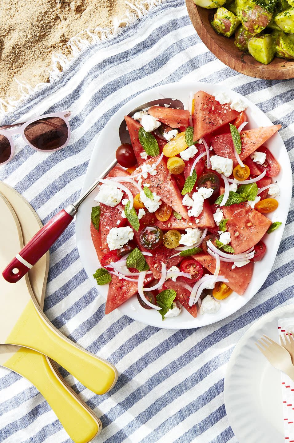 34) Watermelon, Tomato, and Feta Salad