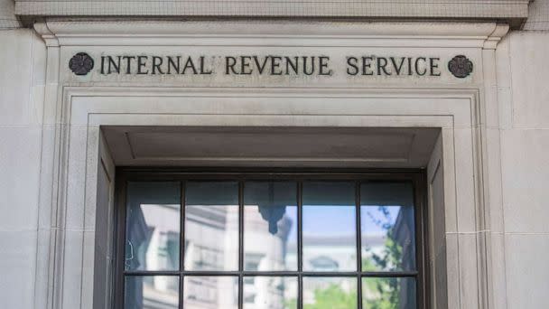 PHOTO: In this April 15, 2019, file photo, the Internal Revenue Service (IRS) building is shown in Washington, D.C. (Zach Gibson/Getty Images, FILE)