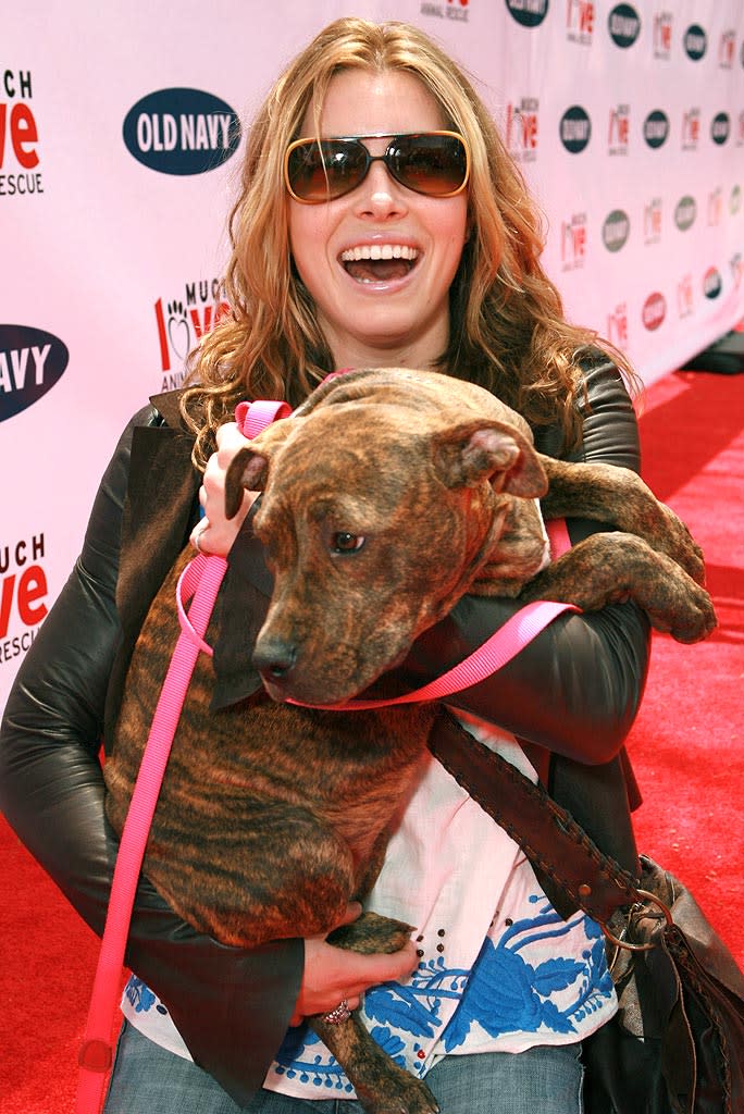 Jessica Biel and dog Tina