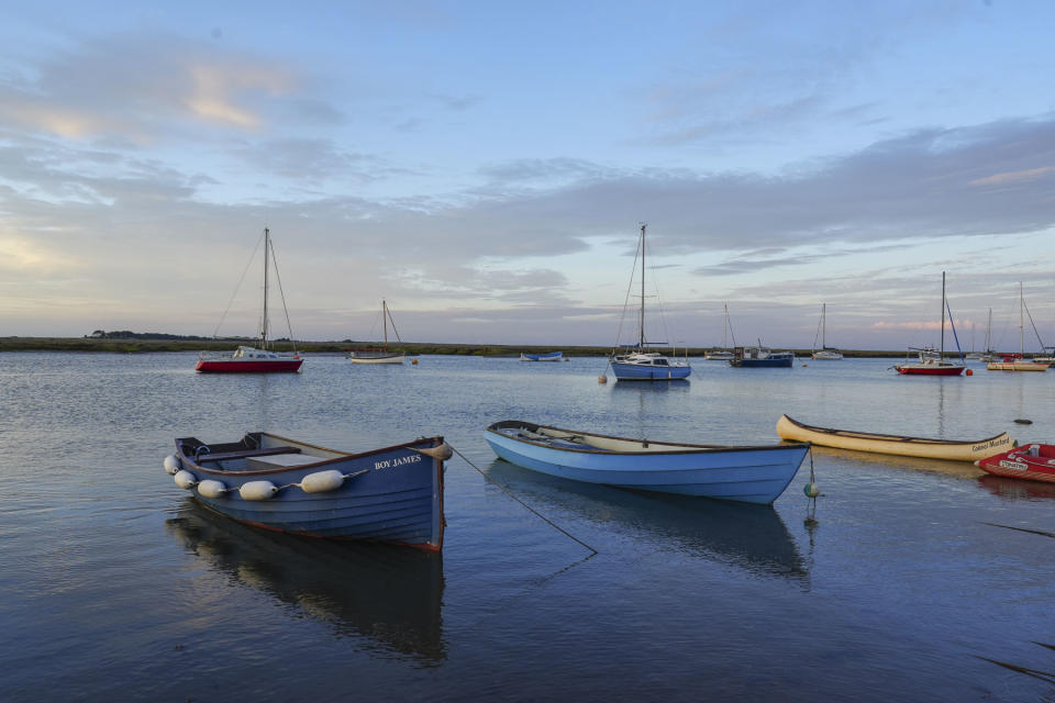 Sample image taken with the Sony FE 16-35mm F2.8 GM II of boats on a lake at golden hour