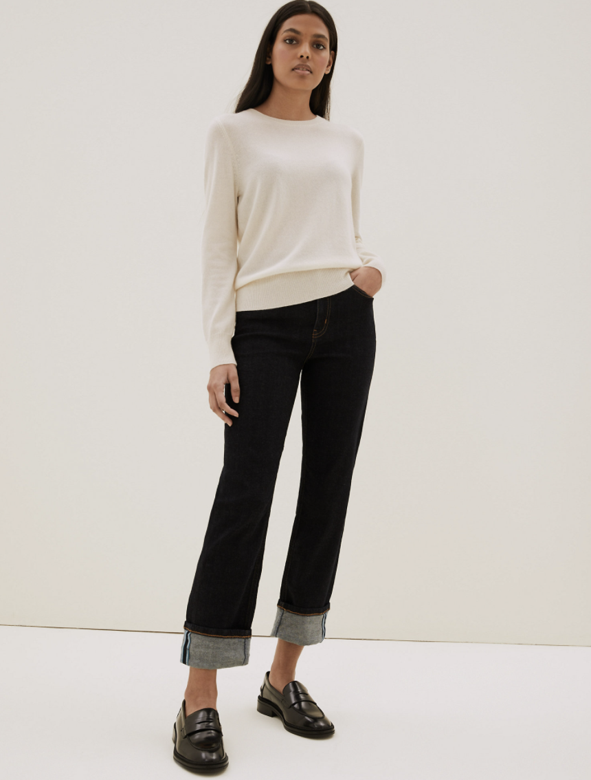 The jumper is 100% soft cashmere with a luxuriously textured finish. (Marks & Spencer)