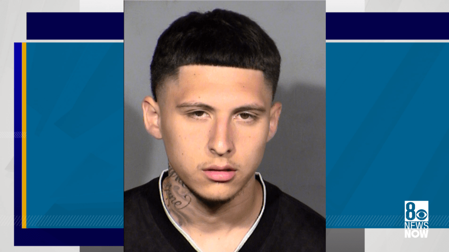 <em>Jessie Rios, 19, agreed to plead guilty Tuesday to one count of attempted murder and one count of discharge of a firearm from or within a structure of a vehicle, records said. (LVMPD/KLAS)</em>