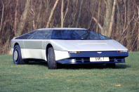 <p>William Towns styled the Aston Martin Bulldog with his trademark love of wedge looks. It was planned there would be a limited run of 25 cars made, each with a twin-turbo version of Aston’s 5.3-litre V8 motor giving 600bhp and a top speed of 237mph. That claim was somewhat optimistic and contemporary tests showed the Bulldog topped out at 192mph.</p><p>Undeterred, Aston filled the Bulldog’s cabin with a mix of traditional leather and high-tech LED touchscreens. This was the plan to make the car appeal to wealthy Middle Eastern buyers, but Victor Gauntlett pulled the plug on the car when he took over as Aston’s chairman in 1981. The one and only Bulldog was later sold by the factory for £130,000, and has recently emerged from a large-scale restoration.</p>