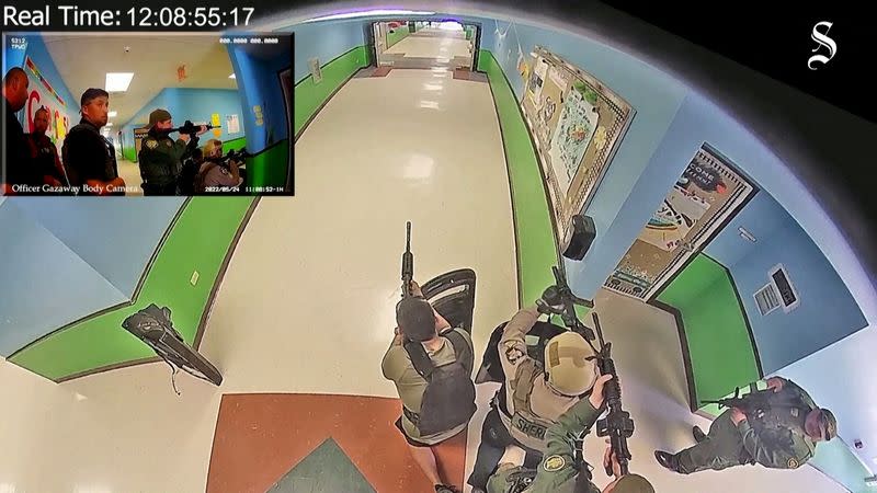 Robb Elementary school surveillance video during deadly attack in Uvalde