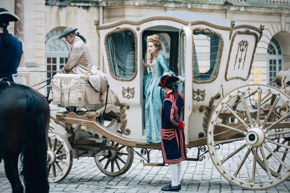 Emilia Schüle as Marie Antoinette (BBC / Capa Drama / Banijay Studios France / Les Gens / Canal+ / Caroline Dubois)