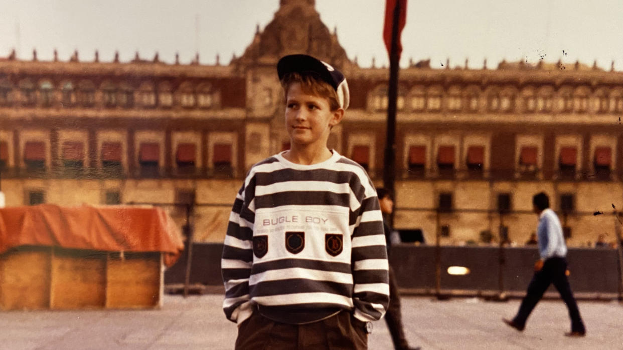 Jon Ward at age 13, in Mexico City during a 1990 trip to visit Christian churches there. 