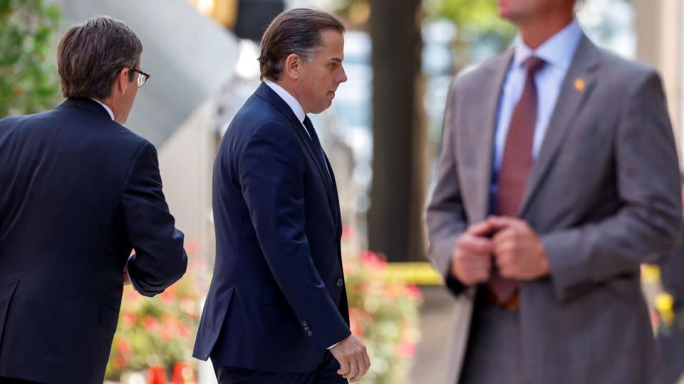 Hunter Biden arrives at federal court to plead guilty to two misdemeanor charges of willfully failing to pay income taxes in Wilmington, Delaware, on July 26.  - Jonathan Ernst/Reuters