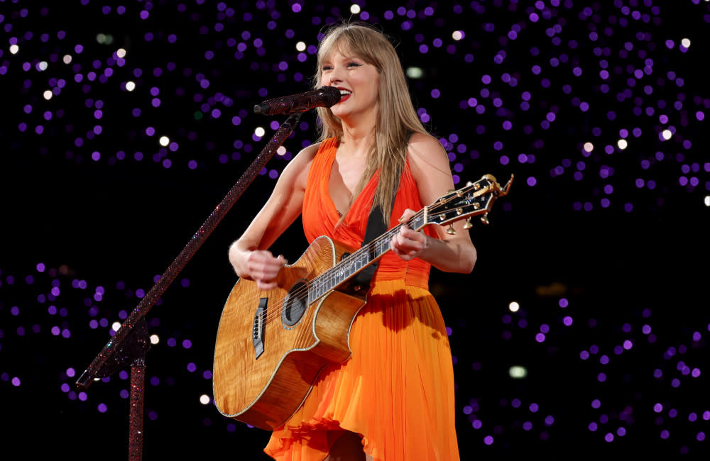 Taylor Swift performing at Wembley Stadium on The Eras Tour credit:Bang Showbiz