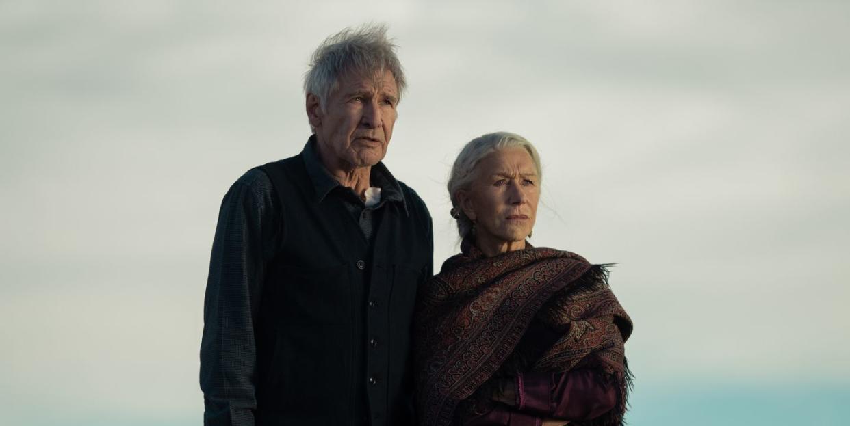 harrison ford as jacob and helen mirren as cara dutton of the paramount series 1923 photo cr christopher saundersparamount © 2022 viacom international inc all rights reserved