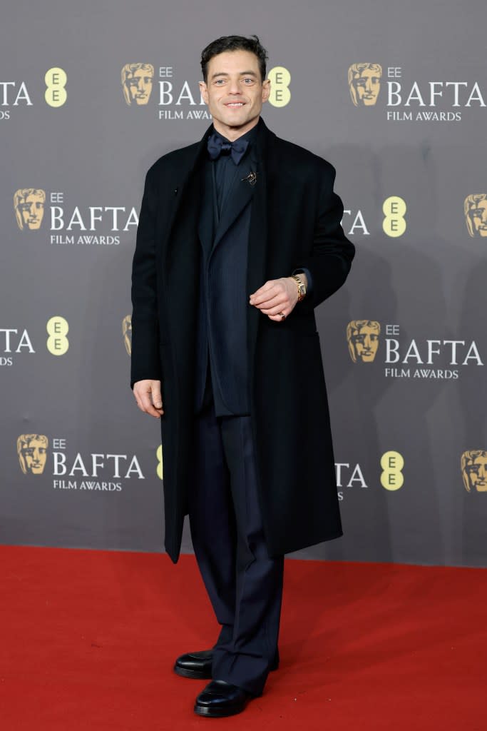 Rami Malek attends the EE BAFTA Film Awards 2024 at The Royal Festival Hall on February 18, 2024 in London, England.