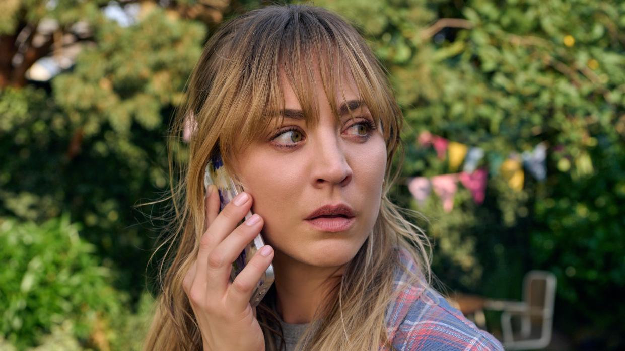  Kaley Cuoco as Emma on the phone in Role Play . 