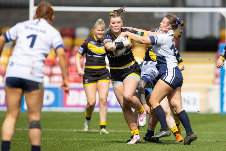 York Valkyrie sailed towards the Betfred Women's Challenge Cup semi finals with a 70-0 rout of Featherstone Rovers. <i>(Image: Craig Hawkhead)</i>
