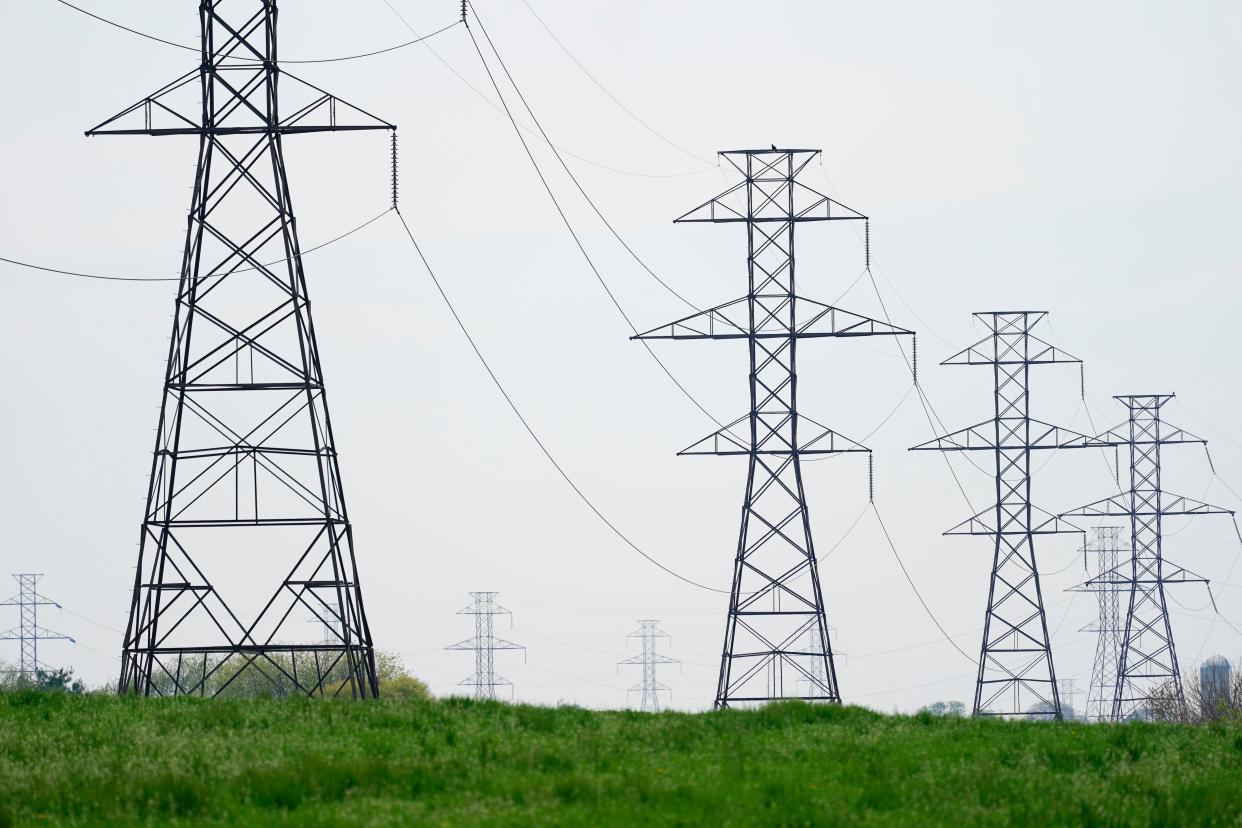 Electric lines are shown in Ronks, Pa. 