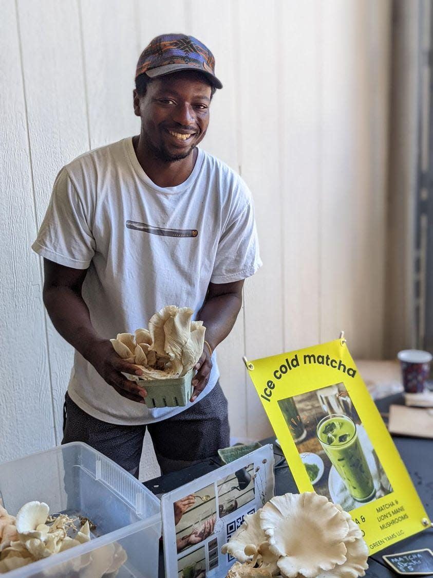 Green Yams Teas’ owner Emmanuel Gyebison will be selling his cacao and matcha, Mushroom Brew and mushroom grow kits at the second annual Mushroom Festival on June 17, 2023.