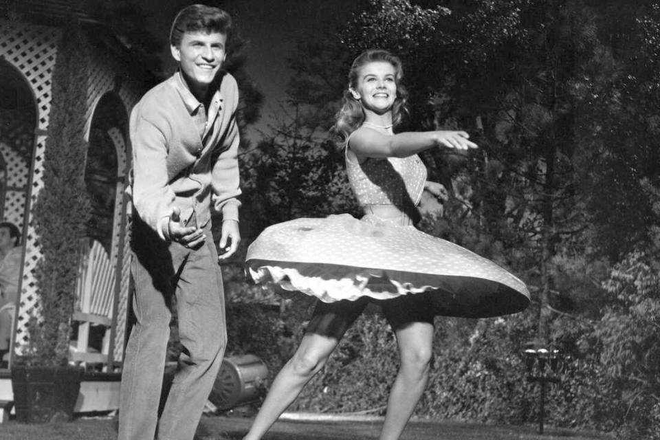 Bobby Rydell and Ann-Margret dancing in "Bye, Bye Birdie" in 1963.