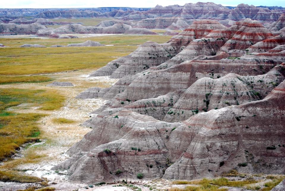 Not only is the geology and scenery dramatic at South Dakota's Badlands National Park, but so is its fossil history. The area includes the remains of an ancient river system.