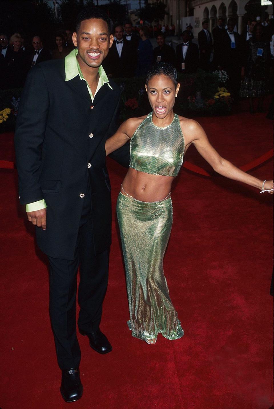 Will and Jada Pinkett Smith at the Oscars on March 23, 1997.