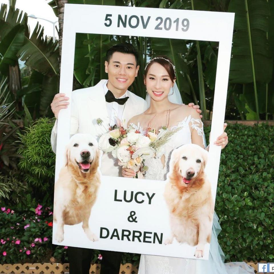 李旻芳和黃耀英結婚一年，兩口子為照竹土一月金年老愛犬延遲生B大計。