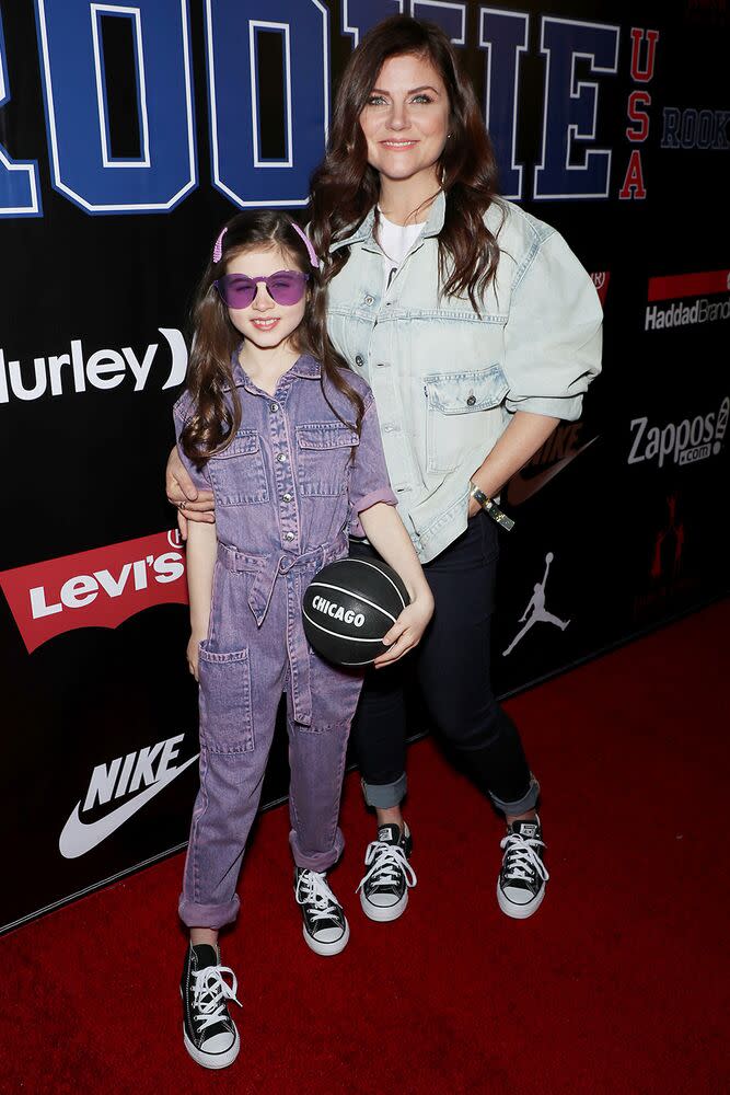 Tiffani Thiessen (R) and daughter Harper at the 11th Annual Rookie USA Fashion Show | Marion Curtis/StarPix for Haddad Brands/Shutterstock