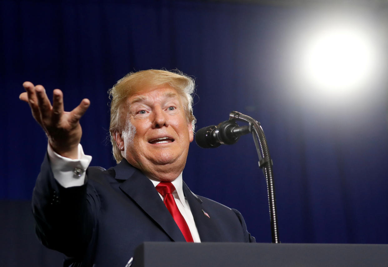 President Trump at a rally in West Columbia, S.C. (Photo: Reuters/Kevin Lamarque)