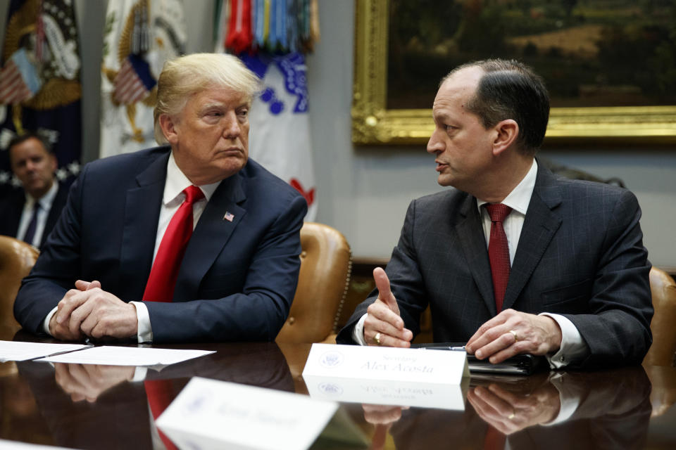 Donald Trump and Alexander Acosta