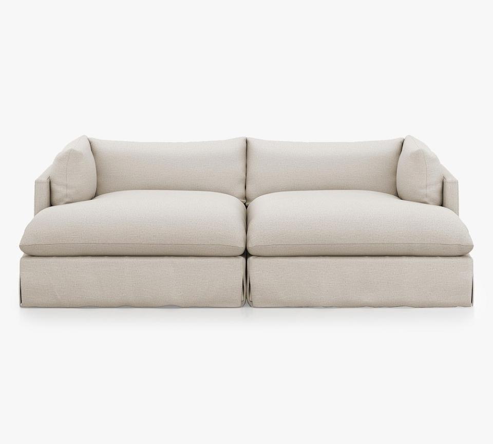 <p><a href="https://go.redirectingat.com?id=74968X1596630&url=https%3A%2F%2Fwww.potterybarn.com%2Fproducts%2Fenzo-double-chaise-sectional-mp%2F&sref=https%3A%2F%2Fwww.elledecor.com%2Fshopping%2Ffurniture%2Fg60249741%2Fbest-pit-sofas%2F" rel="nofollow noopener" target="_blank" data-ylk="slk:Shop Now;elm:context_link;itc:0;sec:content-canvas" class="link ">Shop Now</a></p><p>Enzo Slipcovered Double Chaise Sectional</p><p>Pottery Barn</p><p>$4699.00</p><span class="copyright">Pottery Barn</span>