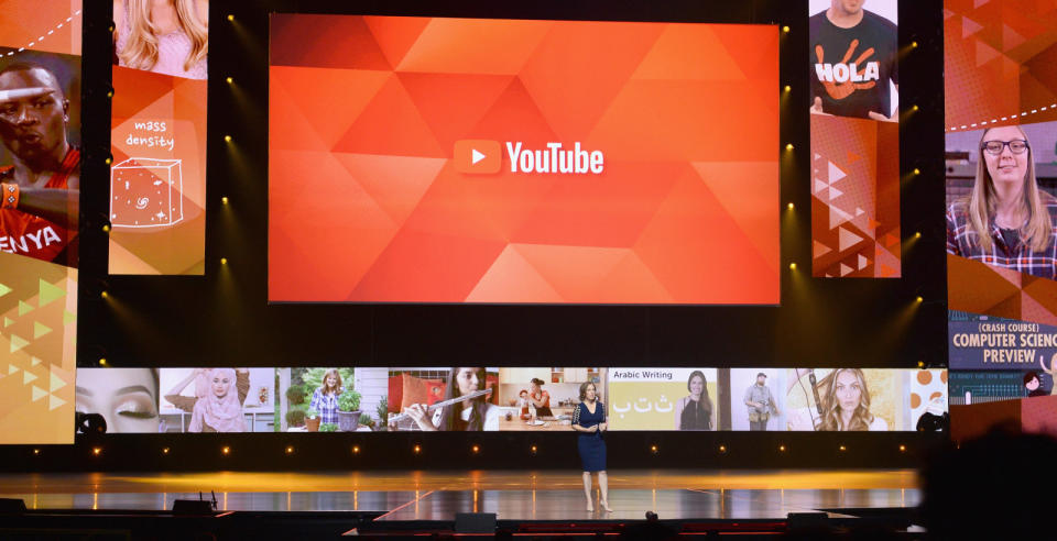 On stage today at Radio City Music Hall, YouTube CEO Susan Wojcicki made a