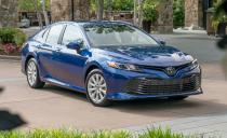 <p>The Camry is America's best-selling family sedan, and it has been for nearly two decades. The mid-size four-door is known for its reliability, comfort, and space, but the latest version, introduced in 2018, adds driving enjoyment and head-turning design to its list of attributes. While still a safe buy, the Camry is now more than an appliance. Last year, it earned a spot on our Editors' Choice list and a Top Safety Pick+ rating from IIHS. Toyota's Safety Sense package of active-safety features is standard and includes automatic emergency braking. The four-cylinder models, including the Camry Hybrid, are less than $30,000. Camrys with Toyota's big 3.5-liter V-6 cost more. But the base 2.5-liter, with as much as 206 horsepower, is no lightweight, and it can be paired with all-wheel drive.</p>