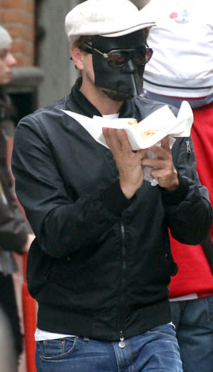 Is That DiCaprio Under a Strange Black Mask?
