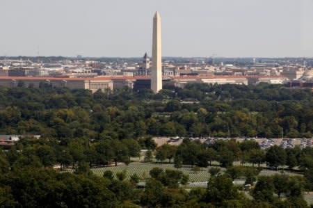 The Washington Monument stands in Washington, D.C., U.S., September 11, 2017.   REUTERS/Joshua Roberts