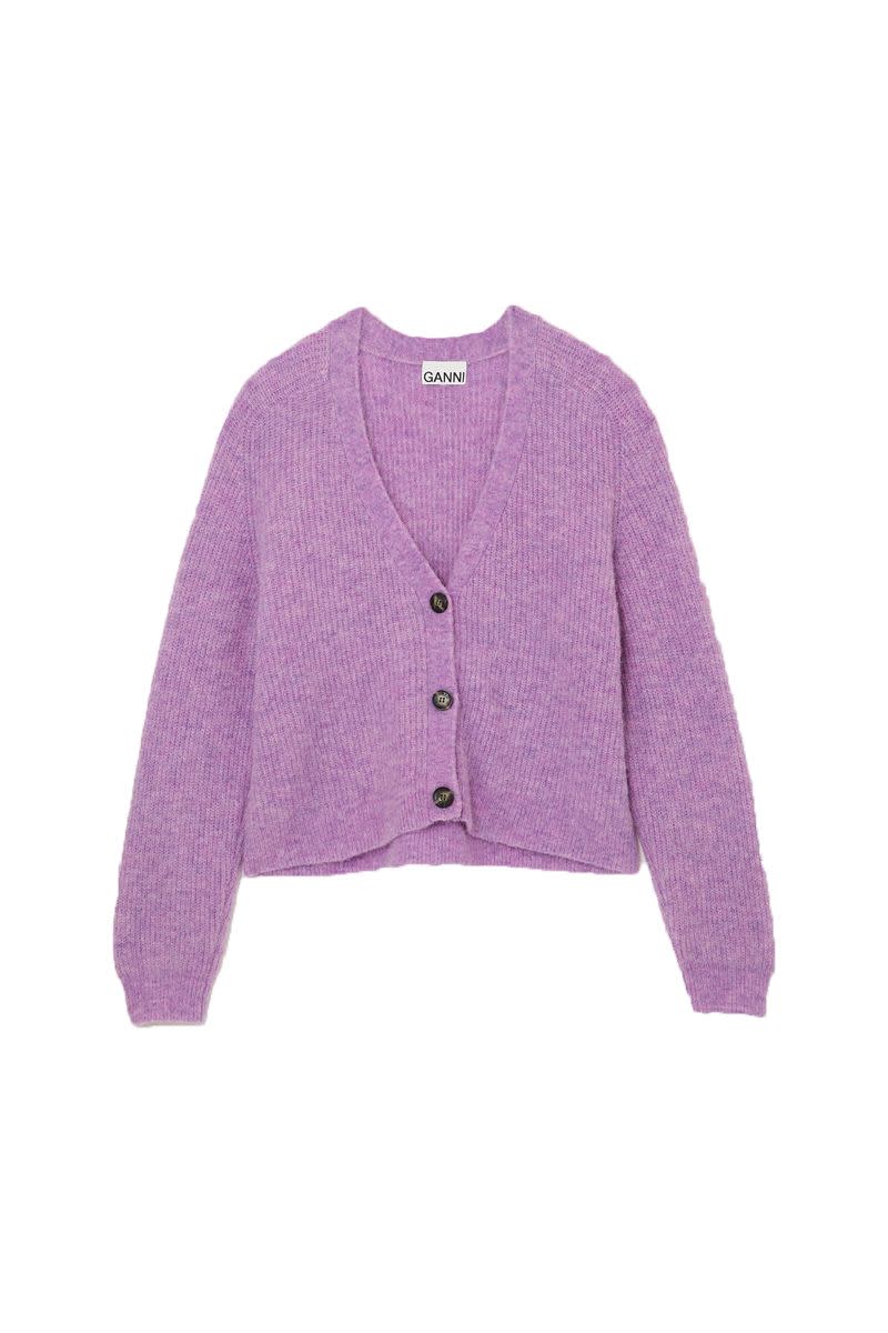 Ganni Ribbed-knit Cardigan