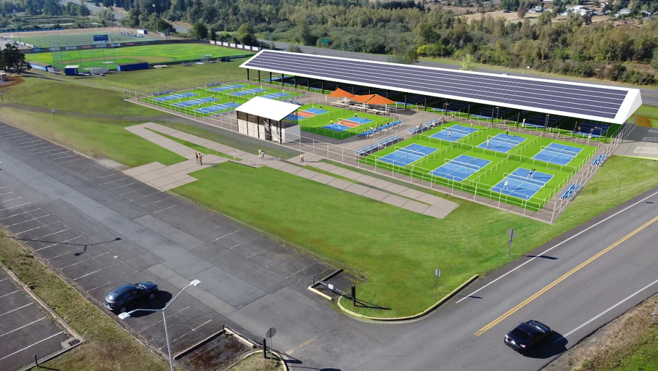 The Emerald Valley Pickleball Foundation is asking the city of Eugene for $750,000 towards a 24-court public pickleball complex at Lane Community College.