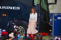 <p>Melania Trump sur la base militaire Anacostia-Bolling de Washington, le 9 décembre 2019.</p>