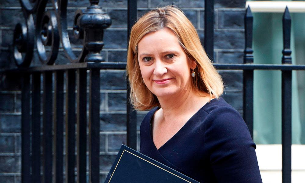 Amber Rudd arrives for a cabinet meeting at Downing Street