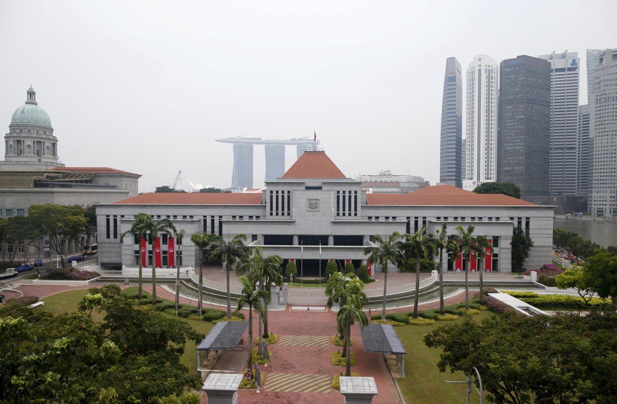 A view of the Parliament House next to the central business district in Singapore August 25, 2015.