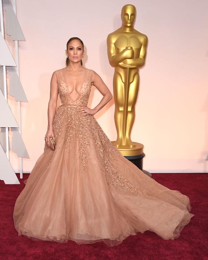 <p>The over-the-top tulle beaded ball gown skirt is a scene stealer fit for someone taking home a statue. Gotta love J.Lo for owning it.</p>