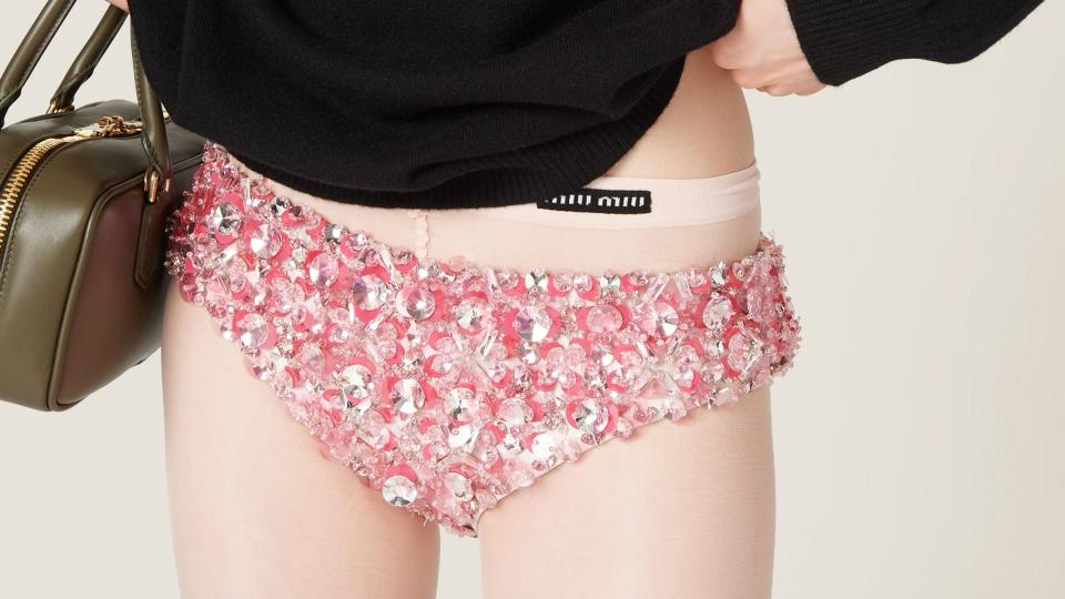 Said Miu Miu embellished knickers