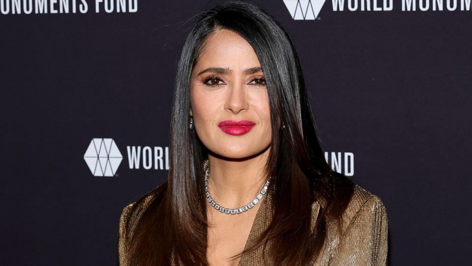 Salma Hayek showing the makeup mistakes every woman over 40 should avoid
