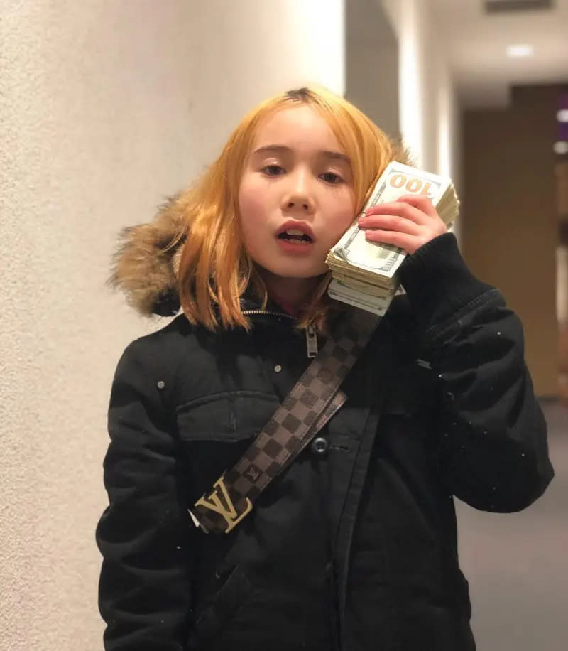 ▲Lil Tay靠著炫富、爆粗口爆紅，IG擁有百萬粉絲追蹤。（圖 / Lil Tay IG）